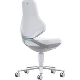 bimos Vrtljiv delovni stol za čiste prostore TEXON, s kolesi, nastavitev višine 450 - 620 mm, Skintec, bele barve | Shoptok.si