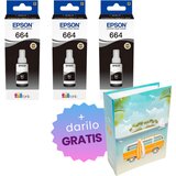 Epson Komplet črnil za C13T66414A (črna), original, 3 kosi + DARILO GRATIS | Shoptok.si