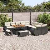  Sjedeća garnitura za vrt 13 kom. 13-Broj sjedala Crna i krem 100 x 100 x 71 cm | shoptok.hr