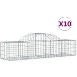  Obokane gabion košare 10 kosov 200x50x40/60 cm pocinkano železo, (20758349) | Shoptok.si