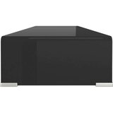 vidaXL Stalak za TV /Monitor Prozirno Staklo Crni 100x30x13 cm | shoptok.hr