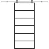 vidaXL Klizna vrata s priborom 90 x 205 cm od ESG stakla i aluminija | shoptok.hr