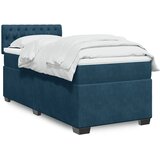 Box spring krevet s madracem plavi 100x200 cm baršunasti | shoptok.hr