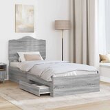  Okvir za krevet s uzglavljem Siva Sonoma 100 x 200 cm | shoptok.hr