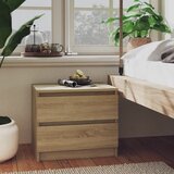 vidaXL Nočna omarica sonoma hrast 50x39x43,5 cm iverna plošča Cene