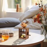 KITCHNEXUS mehanska glasbena skrinjica s prašičkom iz orehovega lesa | Shoptok.si
