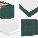 vidaXL Otomanski posteljni okvir z vzmetnico zelen 100x200 cm žamet | Shoptok.si