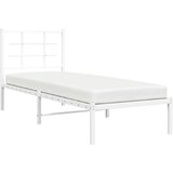 Metalni okvir za krevet s uzglavljem bijeli 80x200 cm | shoptok.hr