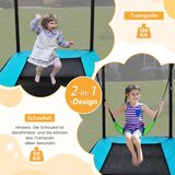  Otroški trampolin 2v1 z gugalnico (modro- črne barve) | Shoptok.si