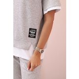 Kesi Włoski Women's butter set with short sleeves and pants grey | shoptok.hr