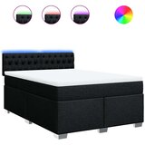  Krevet s oprugama i madracem crni 160x200 cm od tkanine | shoptok.hr