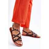 Kesi Women's sandals with ornaments black Alemona | shoptok.hr