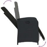  7-dijelni vrtni blagovaonski set s jastucima crni od poliratana | shoptok.hr