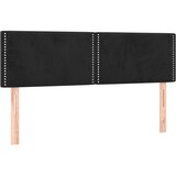 Maison Chic Posteljno vzglavje - Vzglavna omarica 2 kosa črno 72x5x78/88 cm žamet, (22078261) | Shoptok.si