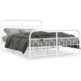  Metalni okvir kreveta uzglavlje i podnožje bijeli 140 x 190 cm | shoptok.hr
