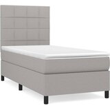  Okvir kreveta s oprugama i madrac svjetlosivi 80x200cm tkanina | shoptok.hr