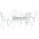  Set od 3 Bijela Liveni aluminij Velik Izdržljivo Vrtni stol | shoptok.hr