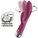 Satisfyer Vibes Vibrator Rabbit Satisfyer Spinning Rabbit 1 Red cene