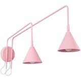 Sollux Lighting Stenska svetilka NOX 2 rožnata s stikalom, (5000352035) | Shoptok.si