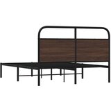  Okvir kreveta bez madraca smeđa boja hrasta 135x190 cm drveni | shoptok.hr