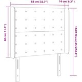  Uzglavlje s ušima tamnoplavo 83x16x118/128 cm baršunasto | shoptok.hr