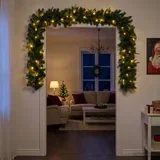 Božićni vijenci Zelena 270 cm PVC i PE 50 LED lampica