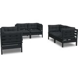  6-dijelna vrtna garnitura od masivne borovine s jastucima | shoptok.hr