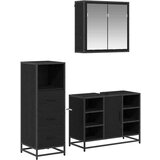 vidaXL set namještaja za kupaonicu 3 pcs crni hrast 80 x 33 x 60 cm | shoptok.hr