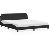 Krevet s madracem Dover crni 180x200 cm baršunasti | Eponuda.com