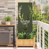 vidaXL Dekorativna ploča za vrt Maslinovo zelena 50 x 140 cm | shoptok.hr