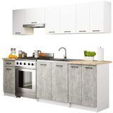 AKORD KITCHEN FURNITURE SET OLIWIA 2.4M WHITE-BETON, (21702854) | Shoptok.si