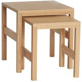 Hübsch Pomoćni stolići u setu 2 kom u dekoru hrasta 40x40 cm Puzzle – Cijene