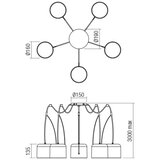  Redo 01-1828 - Luster na sajli DODO 5xE27/15W/230V pauk | Eponuda.com