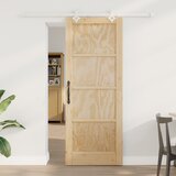 vidaXL klizna vrata s hardverom set 78x202 cm masivna borovina, unutarnja vrata "ORKDAL" 78x202x4 cm masivna borovina | shoptok.hr