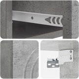  Noćni ormarić za montažu na zid s ladicama 2 pcs Betonska siva | Eponuda.ba