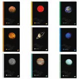 Elisa Zvezek A4 Planeti s špiralo, črtni, 70 listov, sortirano