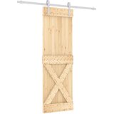  Klizna vrata Prirodna i bijela 70 x 210 cm Čvrsta borovina | shoptok.hr