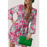 Fasardi Airy, pink-green chiffon dress Cene