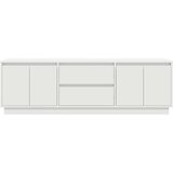 vidaXL TV omarica z LED lučmi bela 160,5x41x50 cm | Shoptok.si