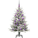 vidaXL Umjetno božićno drvce s rasvjetom i setom kuglica Zelena 120 cm | shoptok.hr