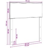  Uzglavlje s prirodnim rubom ROSTOCK Prirodna 75 cm | shoptok.hr