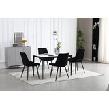  BERA stolica - crni baršun / crne noge x 2 | shoptok.hr
