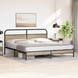  Metalni okvir kreveta bez madraca boja hrasta 183x213 cm | shoptok.hr