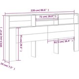  Uzglavlje s ormarićem crno 220 x 19 x 103,5 cm | shoptok.hr