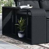 vidaXL Polica 2 kosa črn poli ratan | Shoptok.si