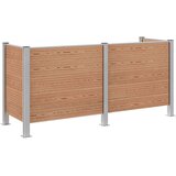  Ograja za koš za smeti Rjava 237 x 85 x 115 cm Aluminij in WPC, (5000241944) | Shoptok.si