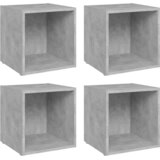 TV ormarići 4 kom boja betona 37 x 35 x 37 cm konstruirano drvo | shoptok.hr