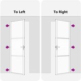 Staklena vrata Prugasti Crna 83 x 3,5 x 201,5 cm Aluminij | shoptok.hr