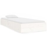 The Living Store Posteljni okvir bel iz trdnega lesa 75x190 cm - Posteljni Okvir, (21527122) | Shoptok.si