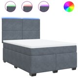  Krevet s oprugama i madracem tamnosivi 140x190 cm baršunasti | shoptok.hr